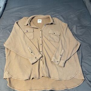 Aerie Ribbed Knit button up